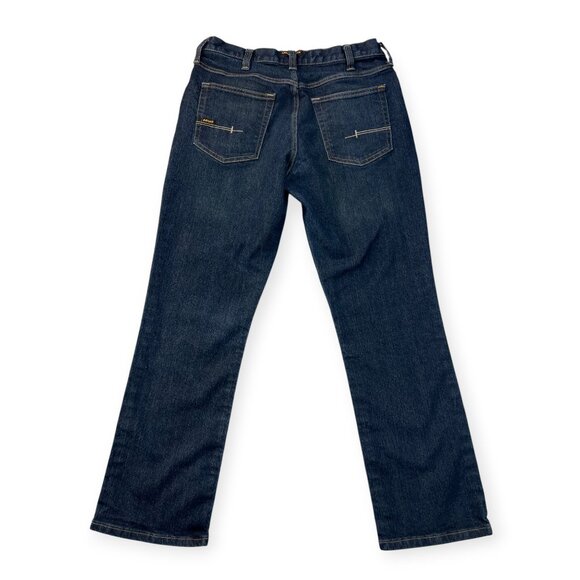 Ariat Rebar M5 Mens Jeans 34x32 Dark Wash Straight Leg Work Denim Stretch Blue - Picture 2 of 13